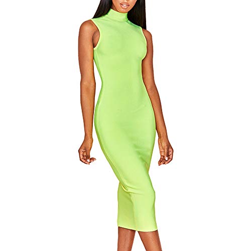 green high neck bodycon dress Agnola main image 0