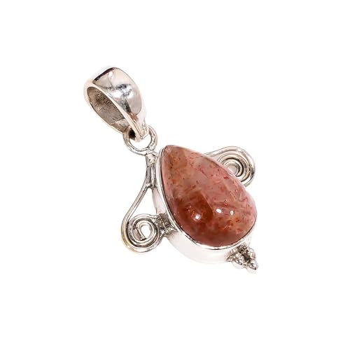 Pendentif en pierre de soleil et argent idéal pour illuminer vos tenues d'été