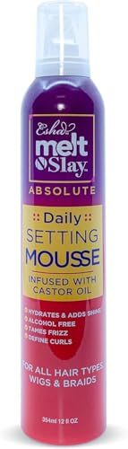 Esha Melt N Slay Daily Setting Hair Mousse (12 Fl oz)