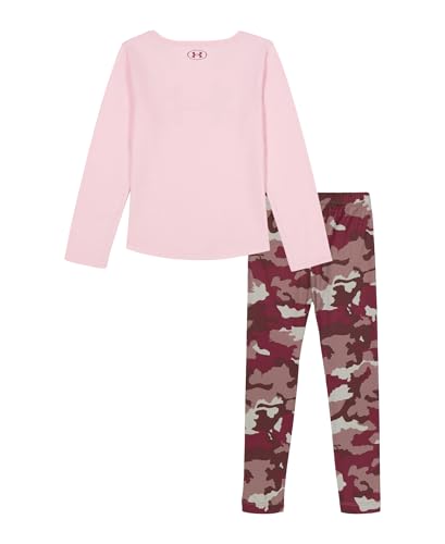 Image of Under Armour Girl's 2-Piece Long Sleeve Graphic Tee and Legging Set, Outdoor Collection