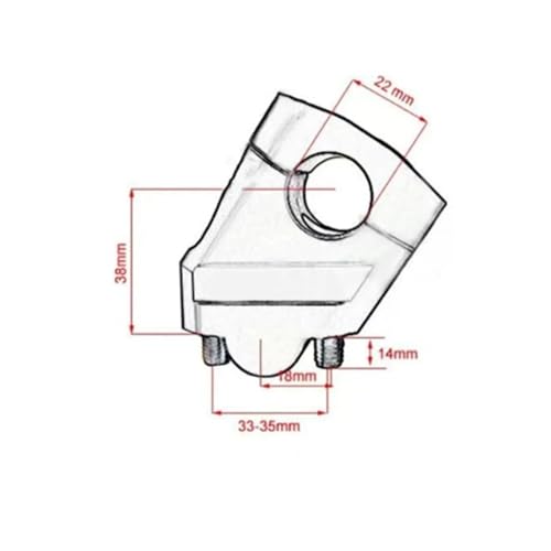 Collier de serrage guidon moto 22 mm rehausseur universel contre mal de dos - 6