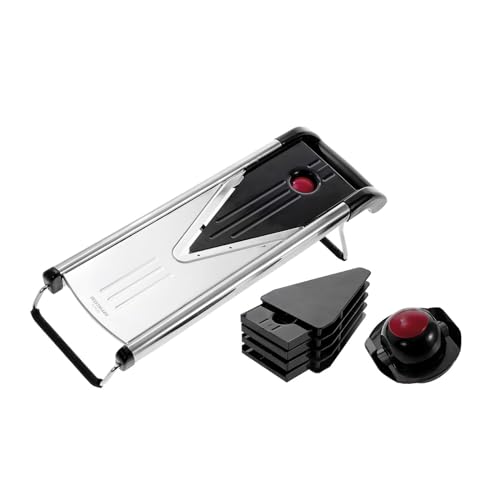 Westmark 11302260 V Blade Mandoline Slicer, 5 in 1 Multifunctional Mandoline Slicer with Stainless Steel V Blade for Fruits, Vegetables and More