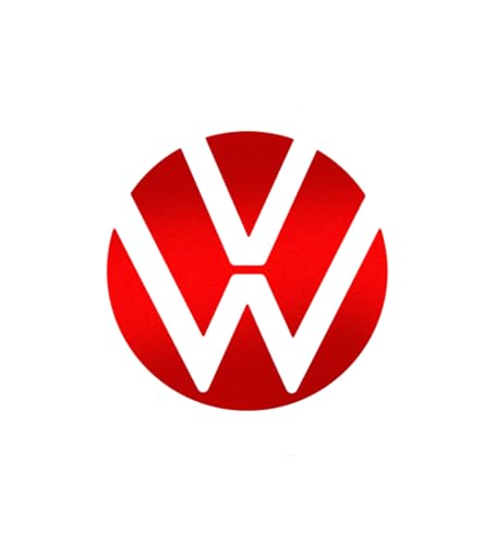 Image of IPG Decal Made for VW 2021 Passat Polo Tiguan Golf Rear /Front Emblem Logo Decals Stickers Set (4 Units) (Reflective Red)