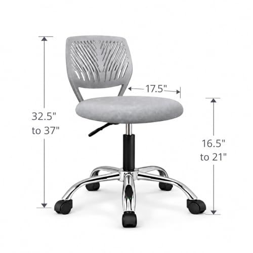 Image of NGFC Mesh Office Chair, Black, Task Chair with Padded Seat, Adjustable Backrest, Swivel Base, Classic Style, Armless Desk Chair for Office, Home, 69x44x44 cm