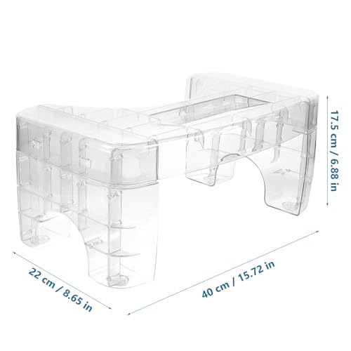 Tabouret de toilette robuste en plastique transparent avec surface antidérapante - 4