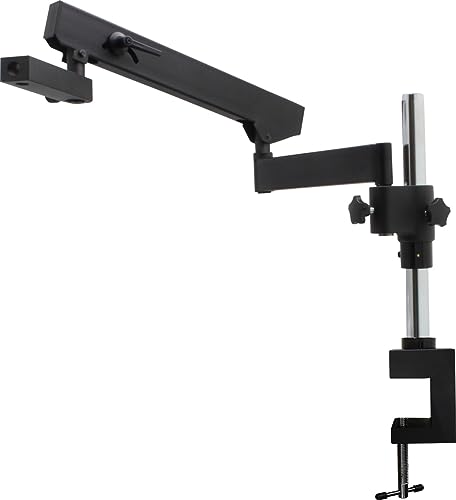 Aven 26800B-550-PCL Articulating Arm Stand with Vertical Post & Table Clamp Black