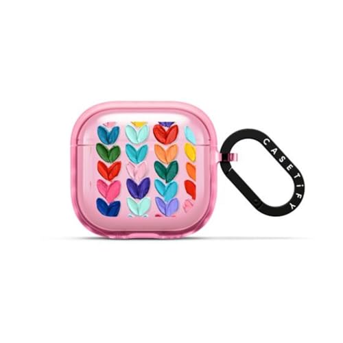 Coque AirPods 4 antichoc transparente CASETiFY anneau rose