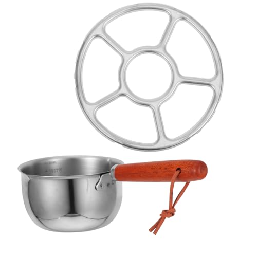 BELLIFFY Mini Stainless Steel Melting Pot with Handle Saucepan for Heating Milk Oil and Chocolate Essential Tool for Home Cooking
