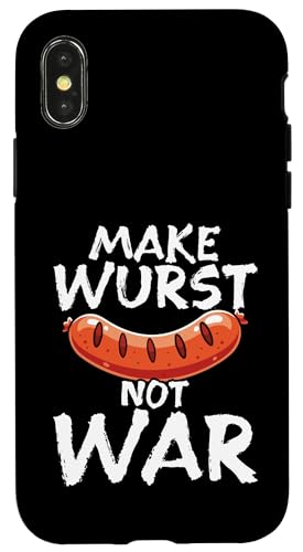 作る Wurst Not War 面白い ソーセージ BBQ ユーモア スマホケース iPhone X/XS 用
