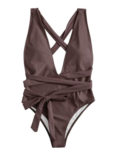 Image of Lilosy Sexy One Piece Swimsuit Women Plunge Bathing Suits