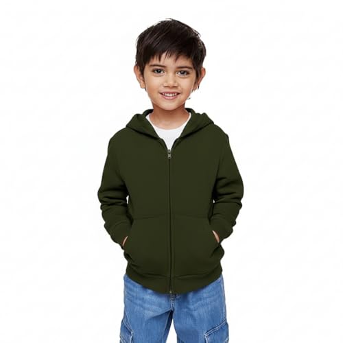 Image of FUNKY MONKEY Boys Zip-Up Hoodie Sweatshirt Jacket - Soft & Comfortable Hooded Sweatshirt for Kids | Casual Everyday Wear | Winter Hoodie for Boys