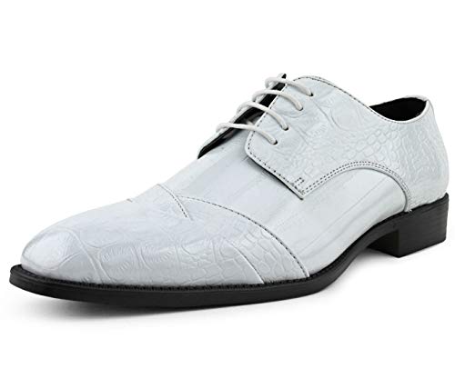 Image of Bolano Bandit Men's Alligator Print Cap-Toe Oxford Dress Shoes