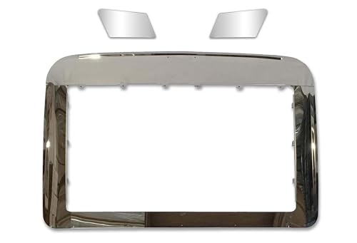 Compatible with Volvo VNL 2004-2017 Chrome Steel Bug Shield Wind