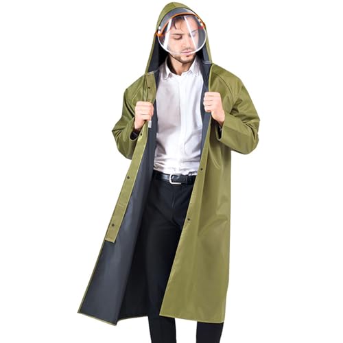 YEDECOR Poncho de chuva reutilizável para adultos, mulheres e homens, capa de chuva longa com capuz