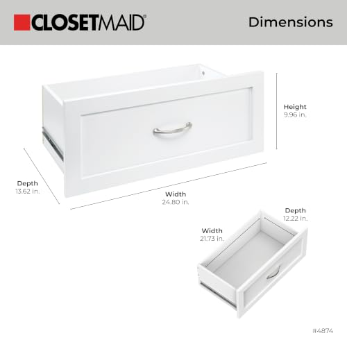 Image of ClosetMaid 4874 SuiteSymphony 25in. by 10in. Drawer, Pure White
