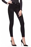 Good American Good Legs Suede-Like Skinny Jeans in Black Size 0/25