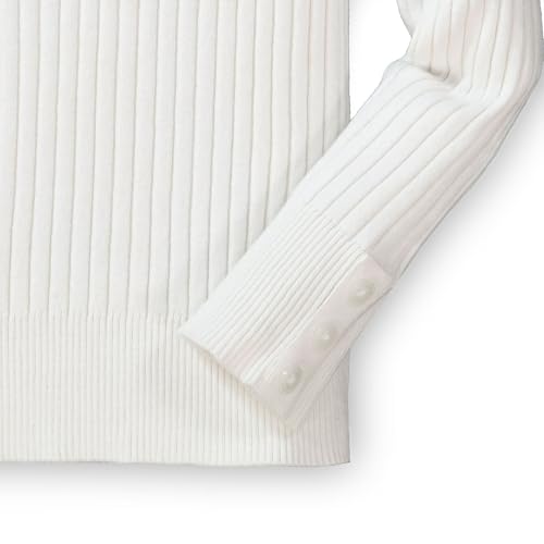 Image of Hope & Henry Girls' Long Sleeve Rib Knit Sweater Top