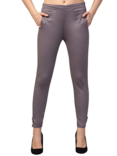 Image of Qute Women's Regular Fit Cotton Blend Casual Trousers (Pack of 1)