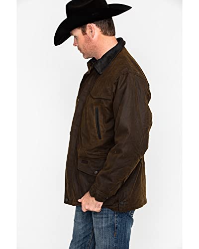 Outback Trading Company Men's 2707 Pathfinder Waterproof Breathable Fleece Lined Cotton Oilskin Western Jacket4