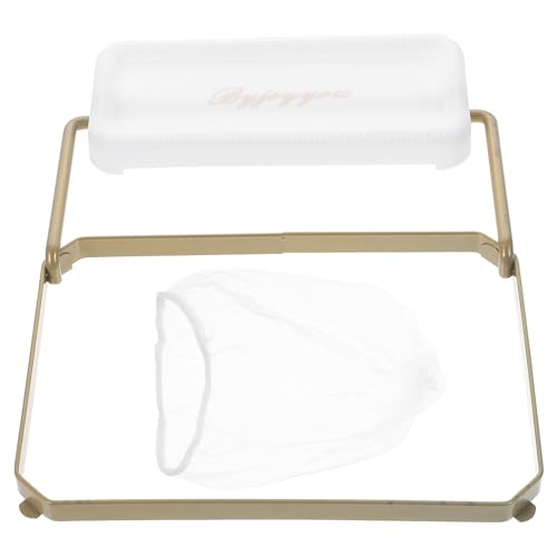 Cesto plegable para desagüe de cocina con filtro y malla blanca
