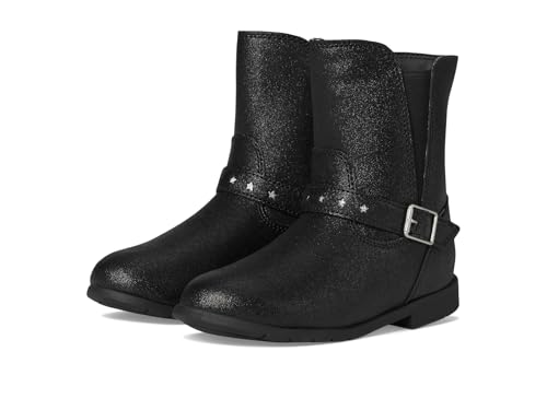 Suola in gomma Stride Rite SR Lizz, Scarpe da Ginnastica Unisex-Bambini e Ragazzi, Nero Brillante, 5 Wide Toddler