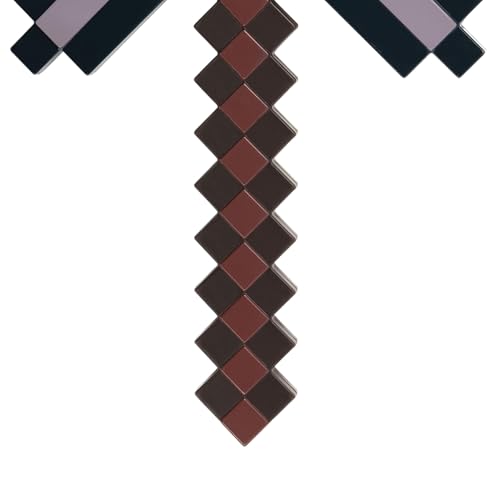 Image of Minecraft Netherite Pickaxe Costume Accessory, Official Plastic Dress Up Prop, One Size