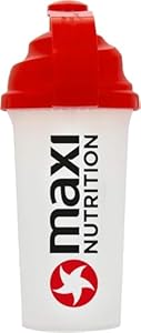 MaxiNutrition Protein Shaker, 700 ml, Rot/Weiß