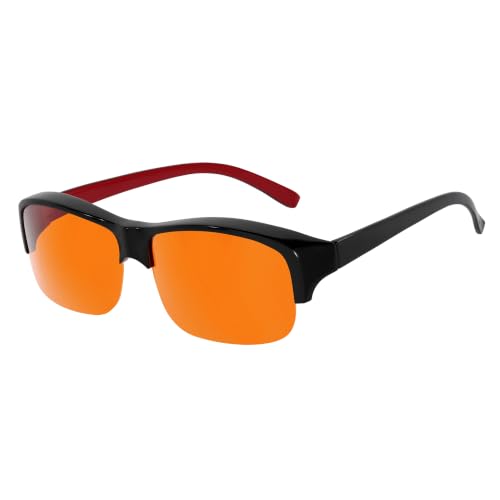 Image of Eyekepper 100% Anti-Blue Light Blocking Fitover Glasses Wear Over Computer Glasses With Amber Lens