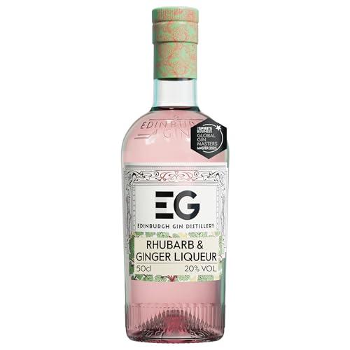 Edinburgh Gin Rhubarb & Ginger Gin Liqueur 50cl 20% ABV | Award-Winning Premium Scottish Gin Liqueur | Sweet Rhubarb & Spicy Ginger | Natural Flavour Ideal for Cocktails Spritzes and Gifting