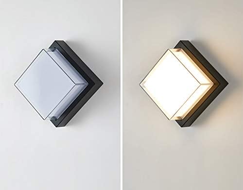 Image of blissbells Modern Diamond LED Wall Light | Black Decorative Wall Lamp with Warm White Glow for Living Room, Bedroom & Home Decor