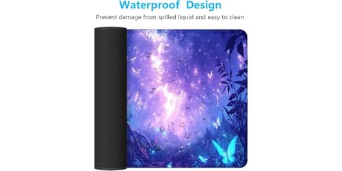 Tapis de souris XXL 900x400mm motif forêt pour gamer et bureau - 7