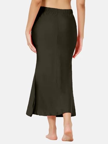 Image of Selvia Women's Lycra Blend Solid Elastic Side Slit Straight Saree Shapewear Petticoat || Saree Shapewear for Women|| Saree Petticoat for Women