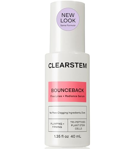 CLEARSTEM BOUNCEBACK Radiant Facial Serum - Peptide Serum for Hydration & Smooth-Looking Skin with Tri-Peptides and Mango Fruit Extracts - Lightweight Formula for Softer and Balanced-Looking Skin