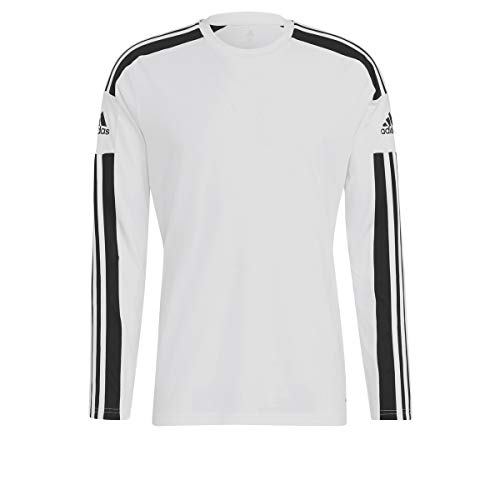 adidas Herren Squadra 21 Long Sleeve Jersey, White/Black, M