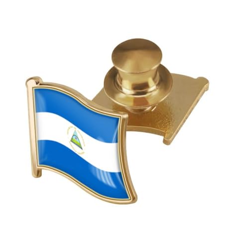 Image of vmcoatdu Country Flag Backs Locking Pin Keepers Locking Clasp Pin Badge International Travel Brooch Metal Alloy Souvenir Pin 0.75x0.7 Inch Small Pin