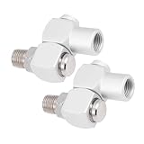 Ciieeo 2 Stück Npt Pneumatischer Schnellkupplungsschlauch Drehbarer Luftschlauchverbinder mit Leckschutz Kompakt Schnelle Installation für Druckluftkompressoren und Pneumatiksysteme
