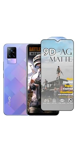 Image of Premium Tempered Glass for Vivo y73 (matte finish glass, Pack of 1) Full Screen Coverage gaming matte Screen Protector Guard (VIVO Y73)