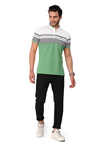 Image of BULLMER Mens Cotton Henley Neck /Chinese Collar Tshirt