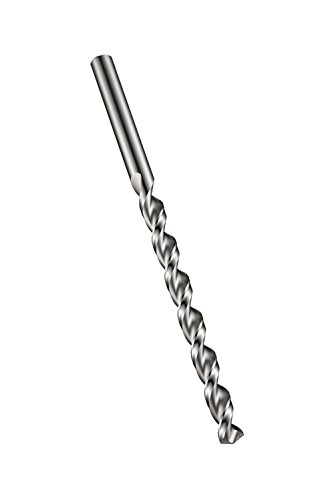 Dormer A940 Cobalt Steel Long Length Drill Bit, Uncoated (Bright) Finish, Round Shank, 130 Degree Special Point, 1/4