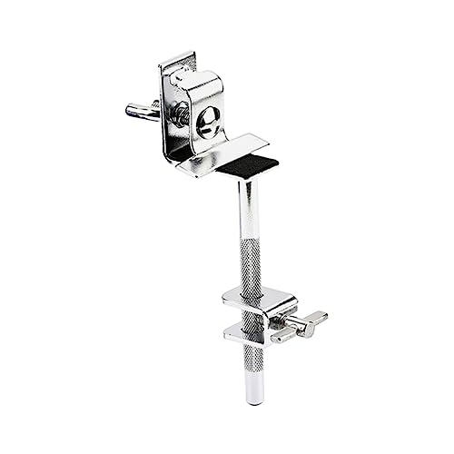Clip sencillo para cowbell con extensión, abrazadera duradera para batería para instrumentos de percusión, fácil de instalar, soporte multifunción para bombo, manufactura fina para uso práctico miniatura 1
