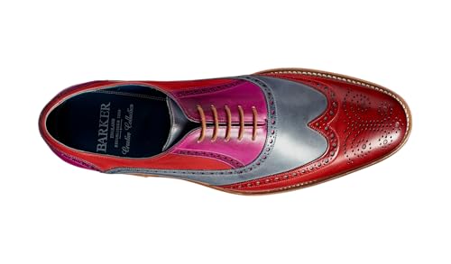 Image of BARKER Valiant Men's Handmade Oxford Derby Shoes - Premium Calf Leather, Goodyear Welted, Hand-Painted Finish, Classic Formal Style