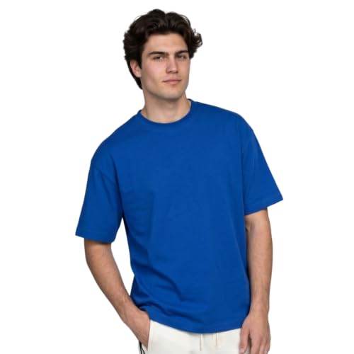 Image of Nobero 100% Cotton Oversized T Shirts for Men Stylish | Oversized Fit | Solid T Shirts for Men 180 GSM Combed Cotton | Round Neck Half Sleeve