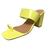 Moda primavera y verano mujeres sandalias de tacón alto tacón grueso conjunto dedo del pie...