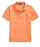 Ralph Lauren Polo Boys' Classic Cotton Mesh Polo Shirt (Sunset Orange Heather, 2T)