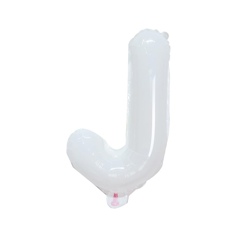 40 cm White Foil Balloon Letter J for Helium Filling โ image 1