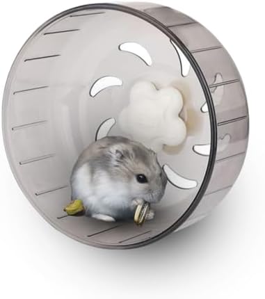 Hamster Wheel, 13cm Exercise Wheel for Small Animals Transparent Silent Running Wheel Pet Exercise Wheel for Hamster Gerbil Guinea Pig