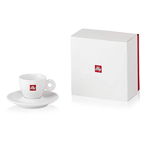 illy Juego de 12 tazas de café de porcelana con platillo.