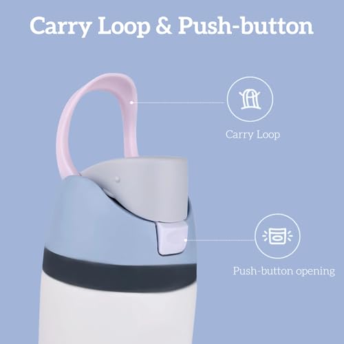 Replacement Lid for Owala, Compatible with Blue Owala Cup 16oz 24oz 32oz 40oz, One Button Water Bottle Top Replacement Lid, Leakproof, BPA-Free Cap Replacement (Blue Pink)