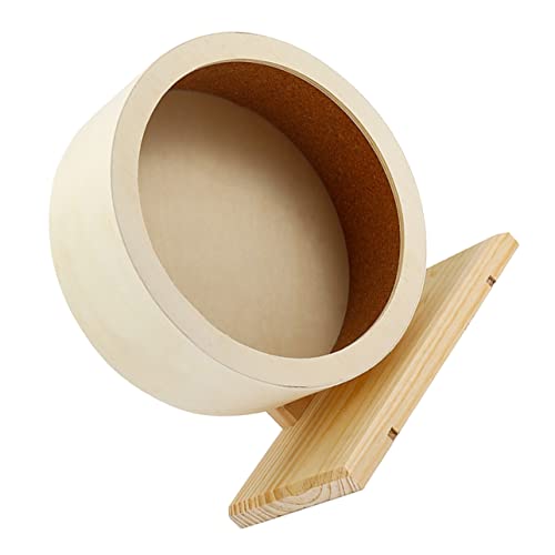 Abaodam Small Pets Silent Exercise Wheel Wooden Mute Running for Hamsters Hedgehogs Guinea Pigs for Gerbils and Small Animals Promotes Activity