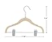 Finnhomy Non-Slip Clothes Hangers for Baby and Kids 20-Pack Velvet Hangers with Movable Clips, Heavy-Duty and Space-Saving for Pants,Skirts, Coat, Beige